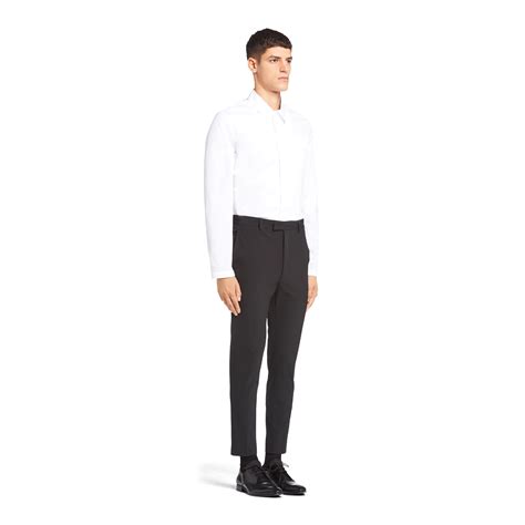 prada techno pants|Prada slim fit black pants.